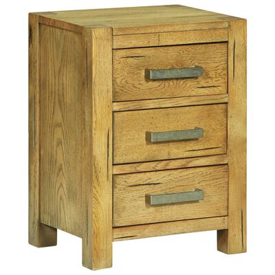 vidaXL Nočný stolík s 3 zásuvkami 40x30x54 cm rustikálne dubové drevo