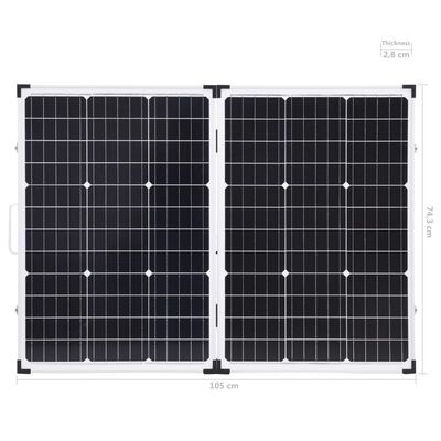 vidaXL Skladací solárny panelový kufrík 120 W 12 V