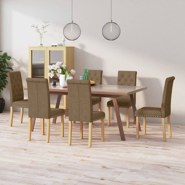 vidaXL Jed&aacute;lensk&eacute; stoličky 6 ks hned&eacute; l&aacute;tkov&eacute;