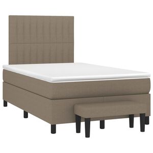 vidaXL Boxspring posteľ s matracom sivohned&aacute; 120x190 cm l&aacute;tka