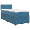 vidaXL Posteľ boxspring s matracom Tmavomodr&aacute; 90 x 200 cm Zamat