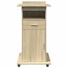 vidaXL Rečnícky pult kolieska zásuvka dub sonoma 55x55x107cm kom.drevo