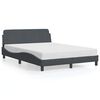 vidaXL R&aacute;m postele Dover tmavosiv&yacute; 137x190 cm zamat