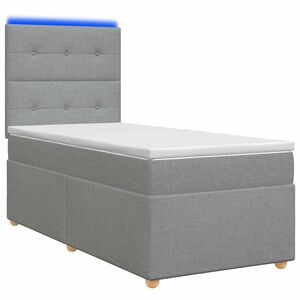vidaXL Posteľ boxspring s matracom Svetlosiv&aacute; 80 x 200 cm L&aacute;tka