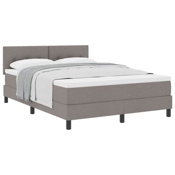 vidaXL Posteľ boxspring s matracom Sivohned&aacute; 140 x 190 cm l&aacute;tka