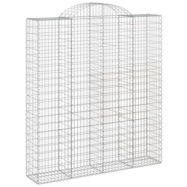 vidaXL Oblúkový gabionový kôš 4 ks 200x50x220/240cm pozinkované železo
