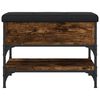 vidaXL Lavička na top&aacute;nky dymov&yacute; dub 62x42x45 cm kompozitn&eacute; drevo