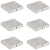 vidaXL Pyram&iacute;dov&eacute; krytky na plotov&eacute; stĺpiky 6 ks 101x101 mm pozinkovan&yacute; kov