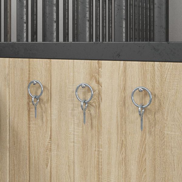 vidaXL Uv&auml;zovacie kr&uacute;žky na kone so skrutkami 3 ks strieborn&eacute; oceľ