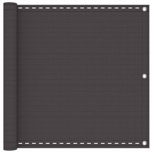 vidaXL Balk&oacute;nov&aacute; obrazovka Antracitov&aacute; 75 x 700 cm HDPE a hlin&iacute;k
