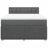 vidaXL Boxspring posteľ s matracom tmavosiv&aacute; 160x200 cm l&aacute;tka