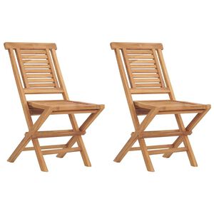 vidaXL Skladacie stoličky 2 ks 47x63x90 cm Mas&iacute;vne teakov&eacute; drevo