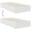 vidaXL R&aacute;m postele so z&aacute;suvkou Biela 100 x 200 cm Kompozitn&eacute; drevo