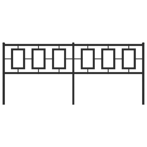 vidaXL Kovové čelo postele čierne 200 cm