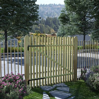 vidaXL Latková záhradná bránka, impregnovaná borovica 100x100 cm