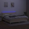 vidaXL Posteľ boxsping s matracom a LED kr&eacute;mov&aacute; 180x200 cm l&aacute;tka