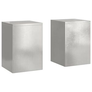 vidaXL Stojan na rastliny 2 pcs Strieborn&aacute; 24 x 24 x 35 cm