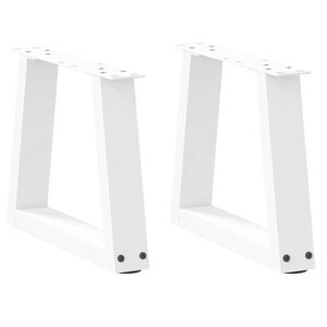 vidaXL Nohy konferenčn&eacute;ho stol&iacute;ka v tvare V, 2 ks, biele, 30 x (30-31,3) cm, oceľov&eacute;