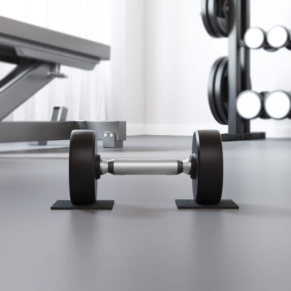 vidaXL Pad z gumov&yacute;ch gran&uacute;l na dvor Čierny 9 x 9 x 0,3 cm Guma