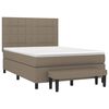 vidaXL Posteľn&yacute; r&aacute;m boxspring s matracom sivohned 140x200 cm l&aacute;tka