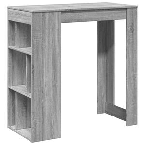 vidaXL Barov&yacute; st&ocirc;l s policami siv&yacute; sonoma 102x50x103,5cm kompoz. drevo