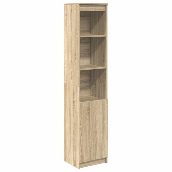 vidaXL Highboard Dub Sonoma 37,5x35x180 cm Kon&scaron;trukt&eacute;rske drevo