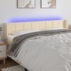 vidaXL Čelo postele s LED kr&eacute;mov&eacute; 183x16x78/88 cm l&aacute;tka