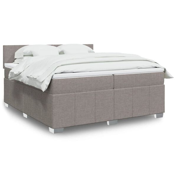 vidaXL Boxspring posteľ s matracom sivohned&yacute; 200x200 cm l&aacute;tka