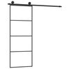 vidaXL Posuvn&eacute; dvere s kovan&iacute;m 76x205 cm ESG sklo a hlin&iacute;k