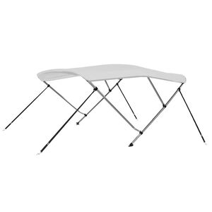 vidaXL Strie&scaron;ka Bimini s 3 obl&uacute;kmi, biela 183x140x137 cm