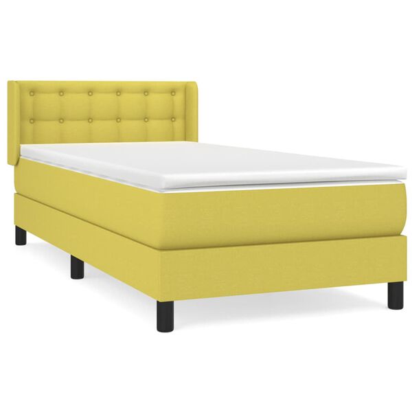 vidaXL Boxspring posteľ s matracom zelen&aacute; 100x200 cm l&aacute;tka