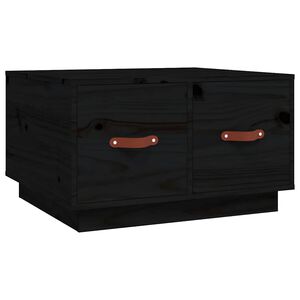 vidaXL Konferenčn&yacute; stol&iacute;k čierny 60x53x35 cm borovicov&yacute; mas&iacute;v