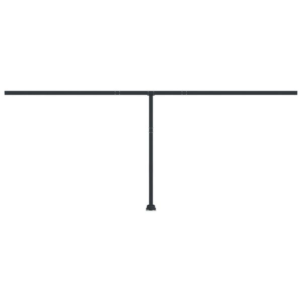 vidaXL Súprava markízových stĺpikov antracitová 600x245 cm železo