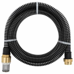 vidaXL Ods&aacute;vacia hadica s mosadzn&yacute;mi spojkami, čierna 1,1" 3 m, PVC