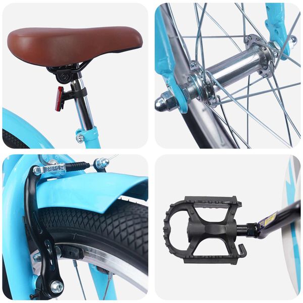 vidaXL Detsk&eacute; Kolo 18 Palcov pre vek 5-7 rokov Svetlomodr&aacute;