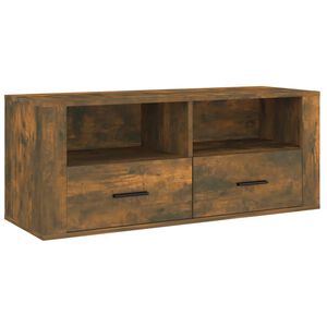 vidaXL TV skrinka dymov&yacute; dub 100x35x40 cm spracovan&eacute; drevo