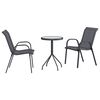 vidaXL Z&aacute;hradn&yacute; bistro set 3 ks Siv&aacute; Oceľ
