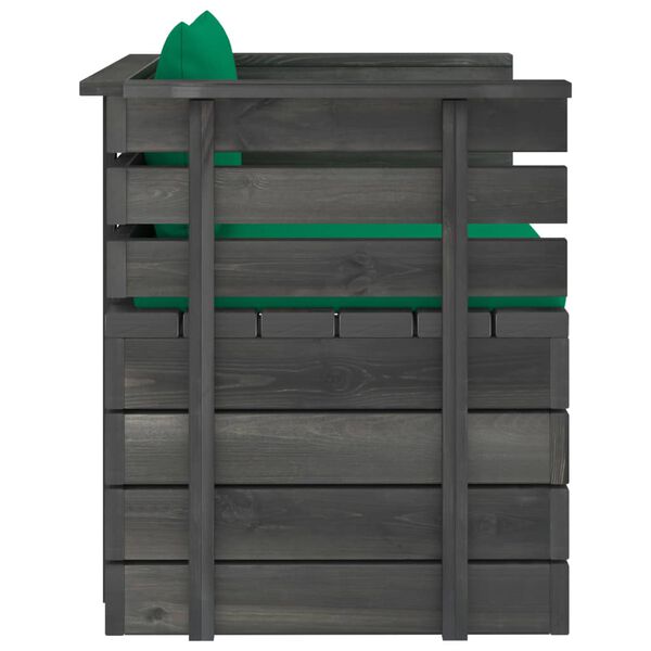 vidaXL 12-dielna z&aacute;hradn&aacute; s&uacute;prava z paliet s podložkami borovicov&yacute; mas&iacute;v