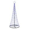 vidaXL LED vianočn&yacute; stromček Modr&aacute; 184,5 cm Kov