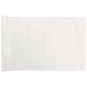vidaXL Balk&oacute;nov&aacute; z&aacute;stena, biela 400x120 cm, PVC