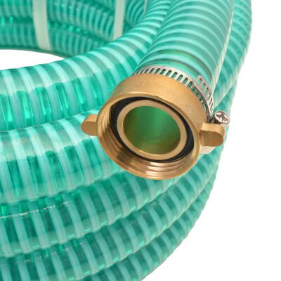 vidaXL Sacia hadica s mosadznými spojkami, 3 m, 25 mm, zelená