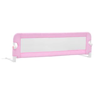 vidaXL Z&aacute;brana na detsk&uacute; posteľ, ružov&aacute; 120x42 cm, polyester