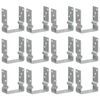 vidaXL Kotviace p&auml;tky 12 ks strieborn&eacute; 12x6x15 cm pozinkovan&aacute; oceľ