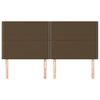 vidaXL Čelo postele tmavohned&eacute; 200x5x118/128 cm l&aacute;tkov&eacute;