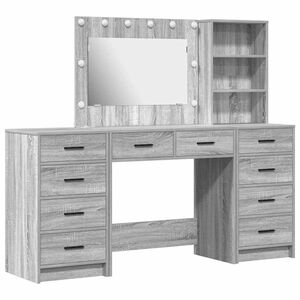 vidaXL Toaletn&yacute; stol&iacute;k 3 ks Siv&yacute; Sonoma 78,5 x 41 x 135 cm