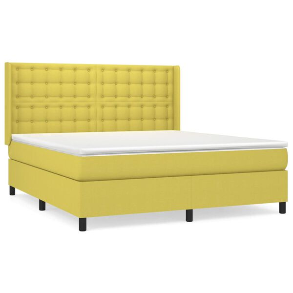 vidaXL Boxspring posteľ s matracom zelen&aacute; 180x200 cm l&aacute;tka