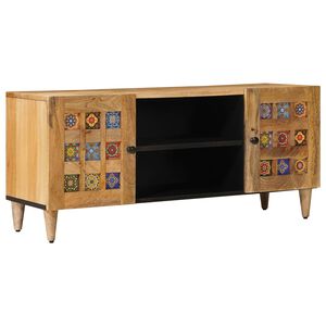 vidaXL TV skrinka Pr&iacute;rodn&aacute; 105 x 33 x 46 cm Mas&iacute;vne mango drevo
