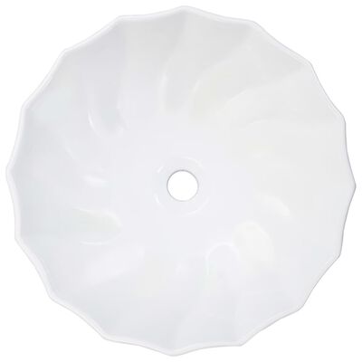 vidaXL Umývadlo biele 46x17 cm keramické
