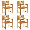 vidaXL Vonkaj&scaron;ia lavička 4 pcs Pr&iacute;rodn&aacute; 56 x 55,5 x 90 cm