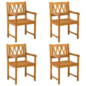 vidaXL Vonkaj&scaron;ia lavička 4 pcs Pr&iacute;rodn&aacute; 56 x 55,5 x 90 cm
